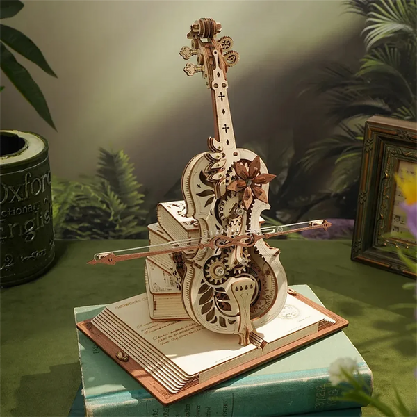 Mechanical Cello 3D Wooden Puzzle